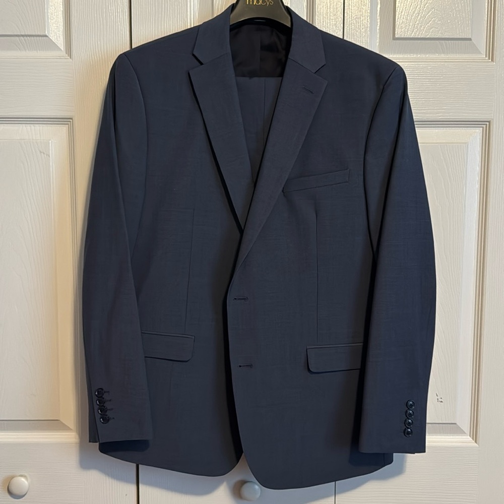 Men’s Bar III Slim Fit Suit with Calvin Klein Dress Shirt